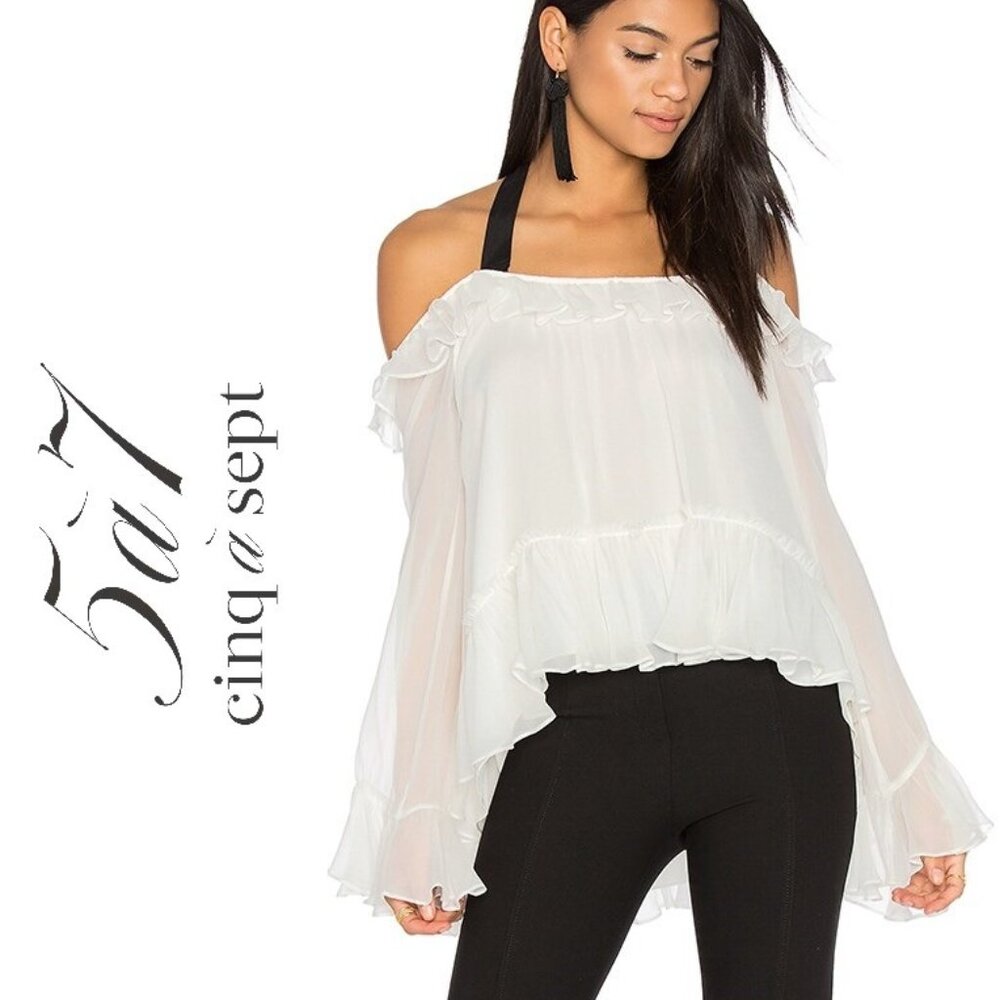 5 a 7 cinq a sept 100% Silk Amina Blouse - Picture 1 of 9